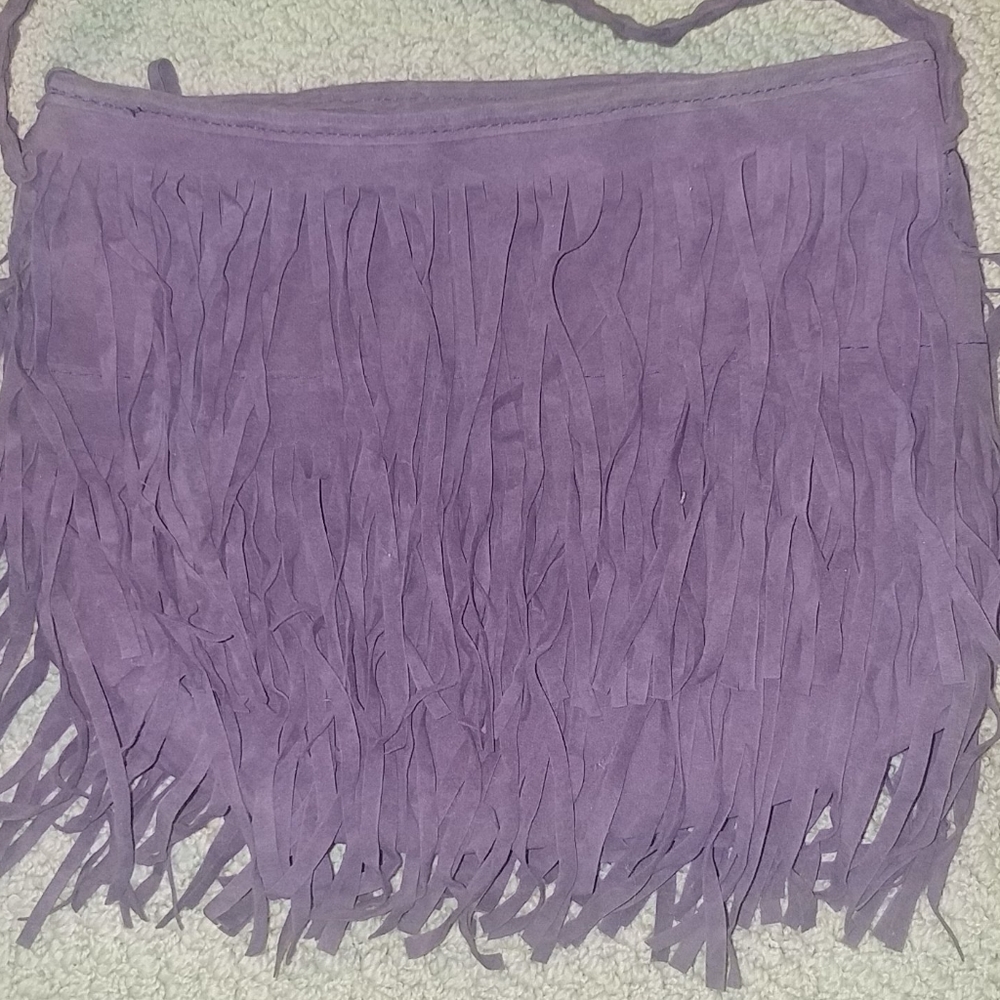 Deep Purple Fringe shoulder bag - Picture 2 of 2